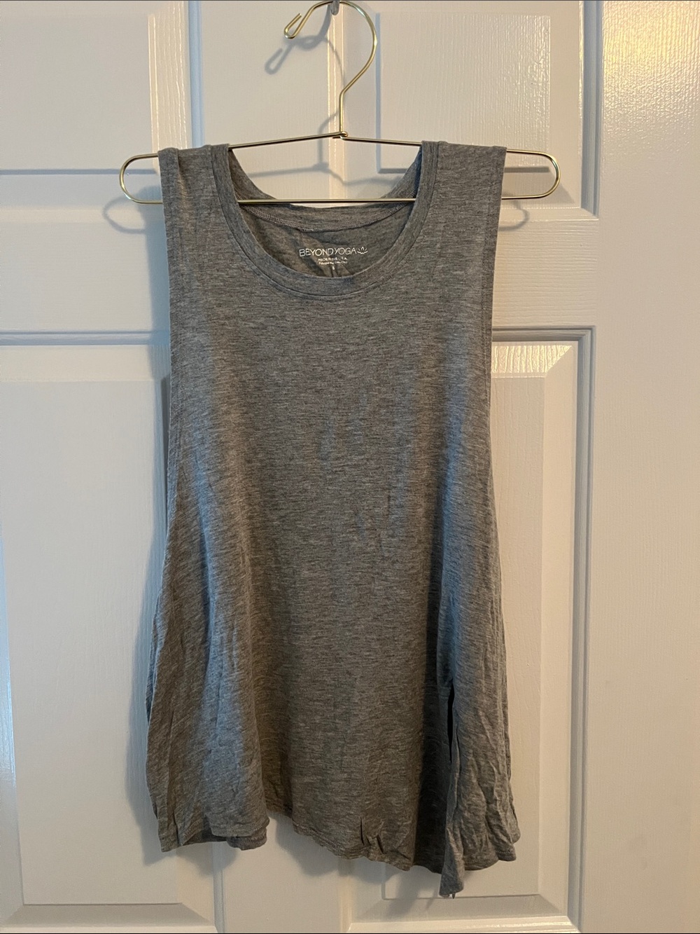 Beyond Yoga Heather Gray Relaxed Tank Top
